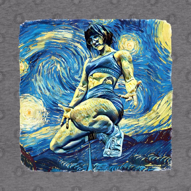 Gym Girl Van Gogh Style by todos